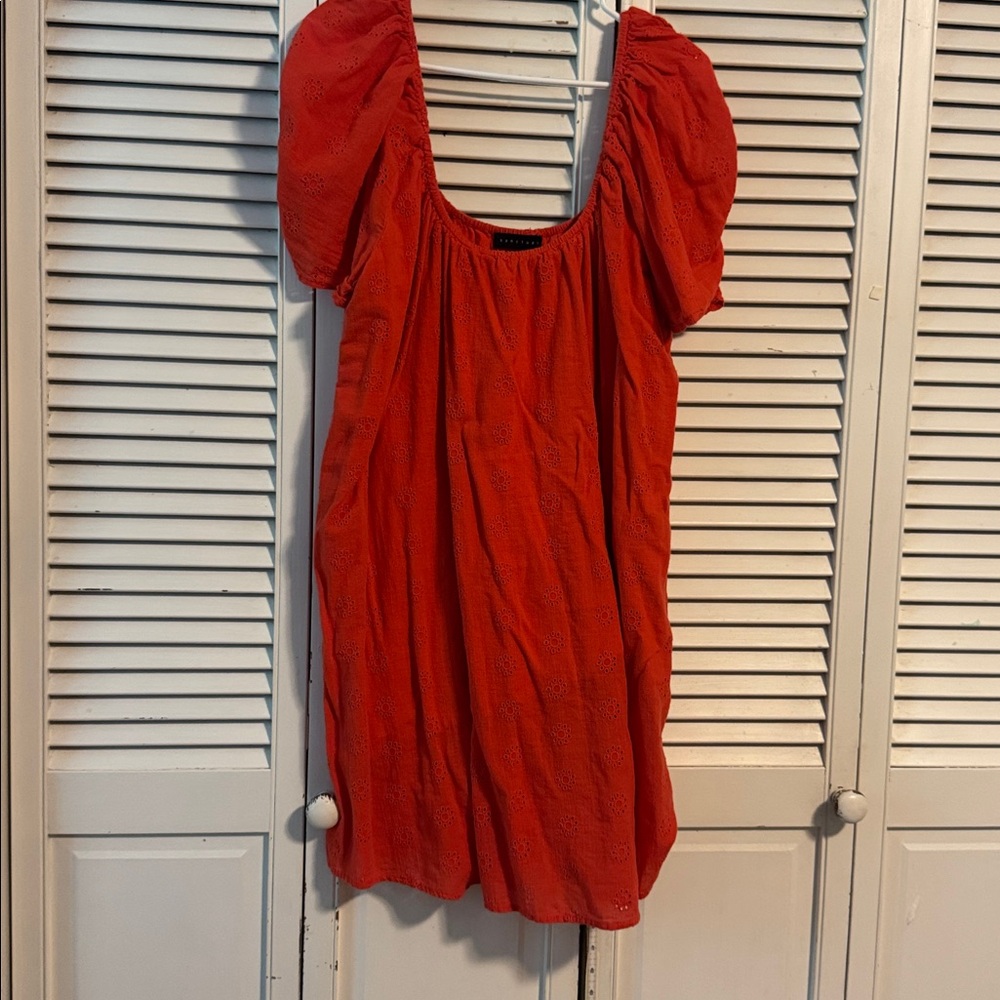 Sanctuary Vibrant Orange Eyelet Top